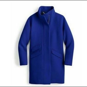 J. Crew Blue Cocoon Italian Wool Coat